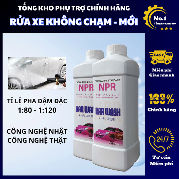 Nước rửa xe không chạm - Dung dịch rửa xe ô tô, xe máy NPR JAPAN chính hãng 1L
