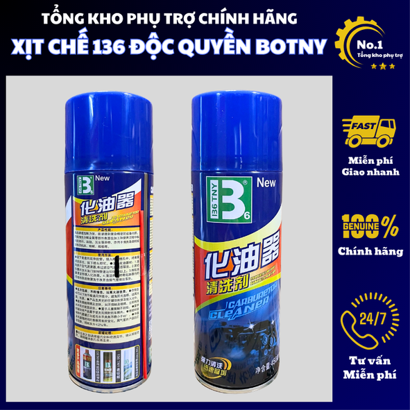 Xịt chế hoà khí vệ sinh buồng đốt 136 - Hàng độc quyền từ nhà máy BOTNY