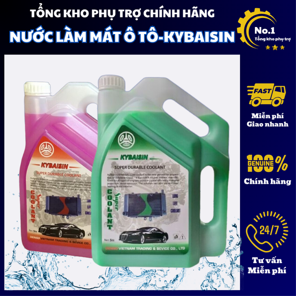 Nước làm mát ô tô DENSO - Nước mát ô tô màu xanh đỏ chính hãng 5L