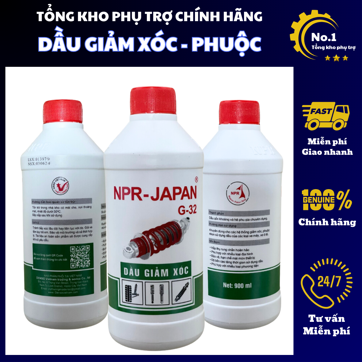 Dầu phuộc, giảm xóc - Dầu phuộc xe điện, xe máy, ô tô chuyên dụng NPR JAPAN
